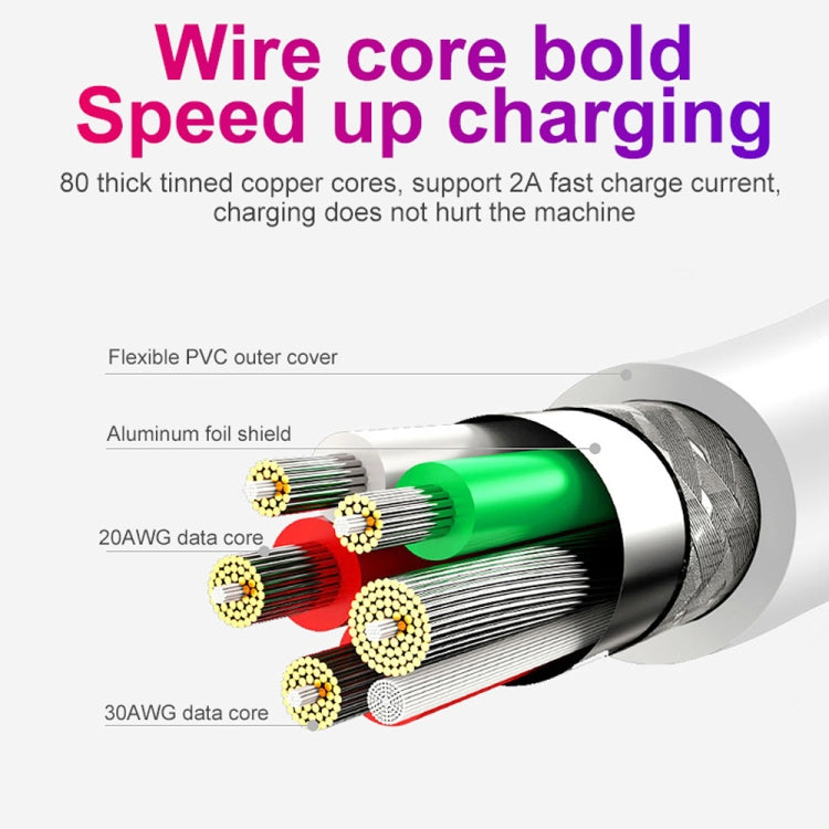 LZ-681 QC3.0 Dual USB Car Charging + Type-C Fast Charging Cable Car Charging Kit