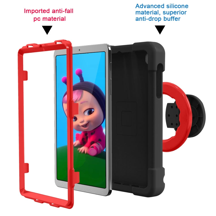 For Galaxy Tab A 8.4 (2020) T307 PC + Silicone Shockproof Combination Case with 360 Degree Rotating Holder & Handle