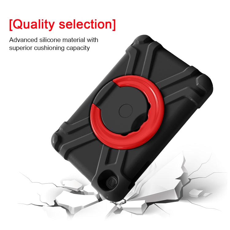 For Galaxy Tab A 8.4 (2020) T307 PC + Silicone Shockproof Combination Case with 360 Degree Rotating Holder & Handle
