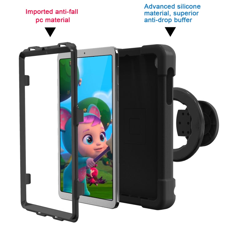For Galaxy Tab A 8.4 (2020) T307 PC + Silicone Shockproof Combination Case with 360 Degree Rotating Holder & Handle