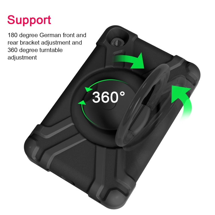 For Galaxy Tab A 8.4 (2020) T307 PC + Silicone Shockproof Combination Case with 360 Degree Rotating Holder & Handle