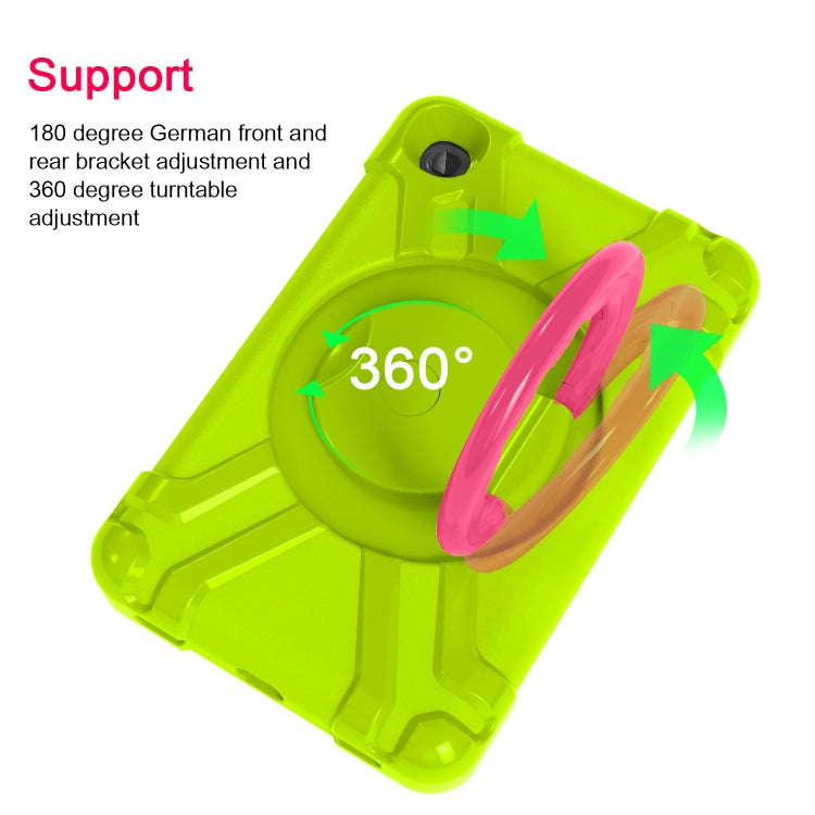 For Galaxy Tab A 8.4 (2020) T307 PC + Silicone Shockproof Combination Case with 360 Degree Rotating Holder & Handle
