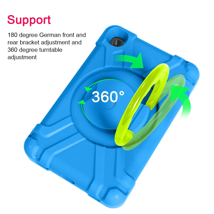 For Galaxy Tab A 8.4 (2020) T307 PC + Silicone Shockproof Combination Case with 360 Degree Rotating Holder & Handle