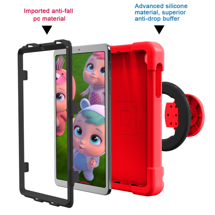 For Galaxy Tab A 8.4 (2020) T307 PC + Silicone Shockproof Combination Case with 360 Degree Rotating Holder & Handle