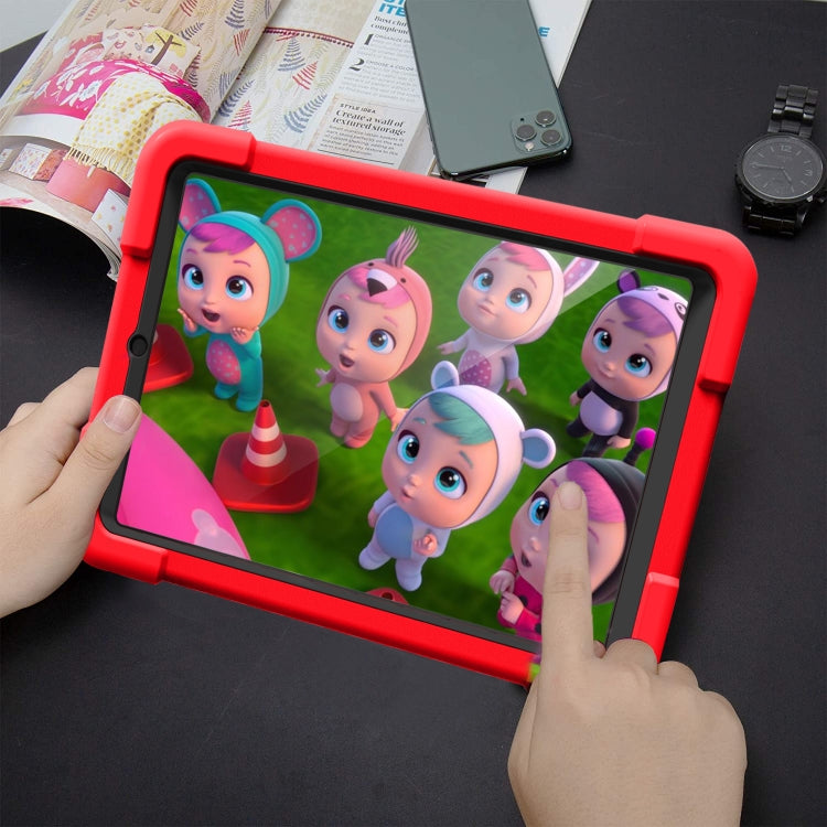 For Galaxy Tab A 8.4 (2020) T307 PC + Silicone Shockproof Combination Case with 360 Degree Rotating Holder & Handle