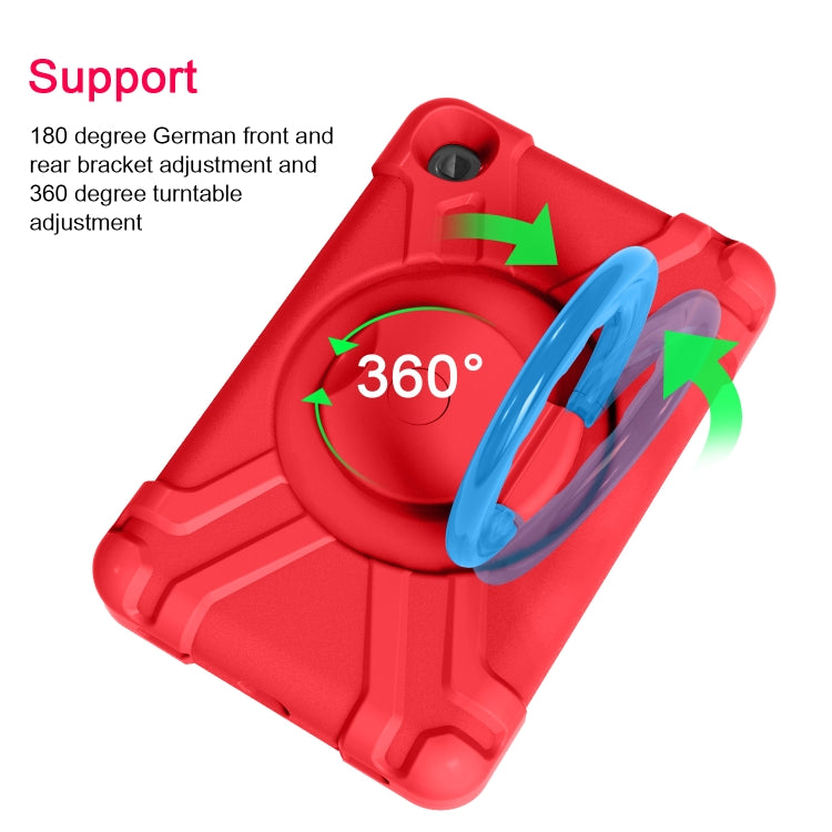 For Galaxy Tab A 8.4 (2020) T307 PC + Silicone Shockproof Combination Case with 360 Degree Rotating Holder & Handle