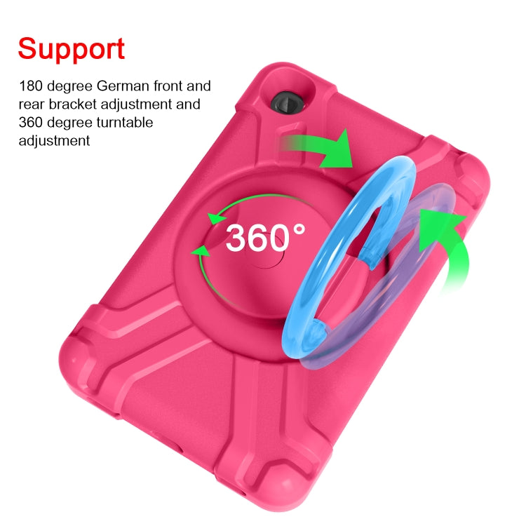 For Galaxy Tab A 8.4 (2020) T307 PC + Silicone Shockproof Combination Case with 360 Degree Rotating Holder & Handle