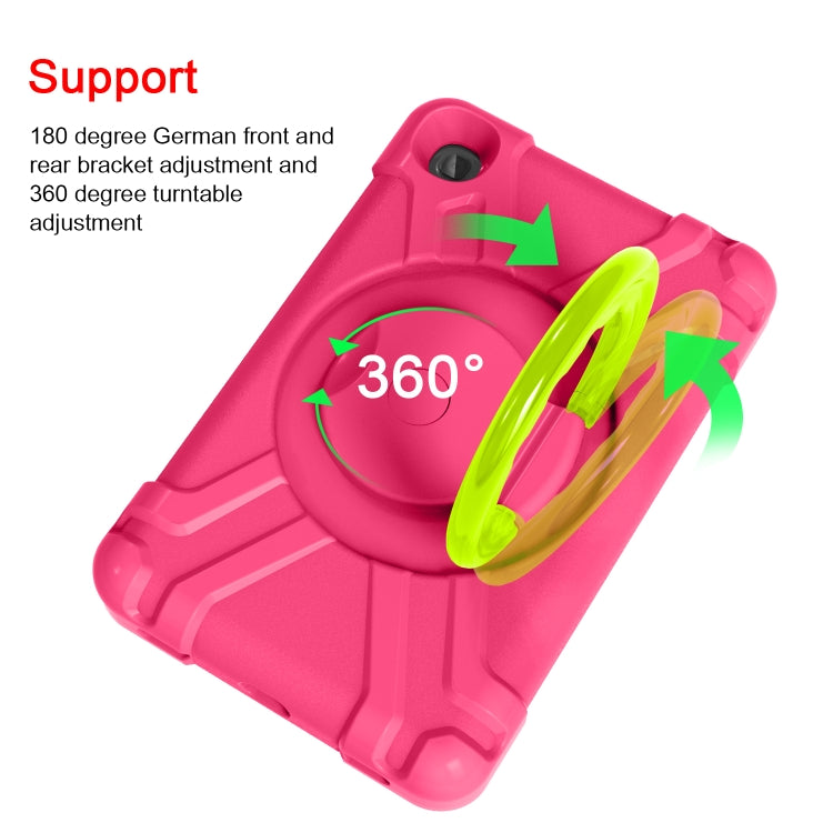 For Galaxy Tab A 8.4 (2020) T307 PC + Silicone Shockproof Combination Case with 360 Degree Rotating Holder & Handle