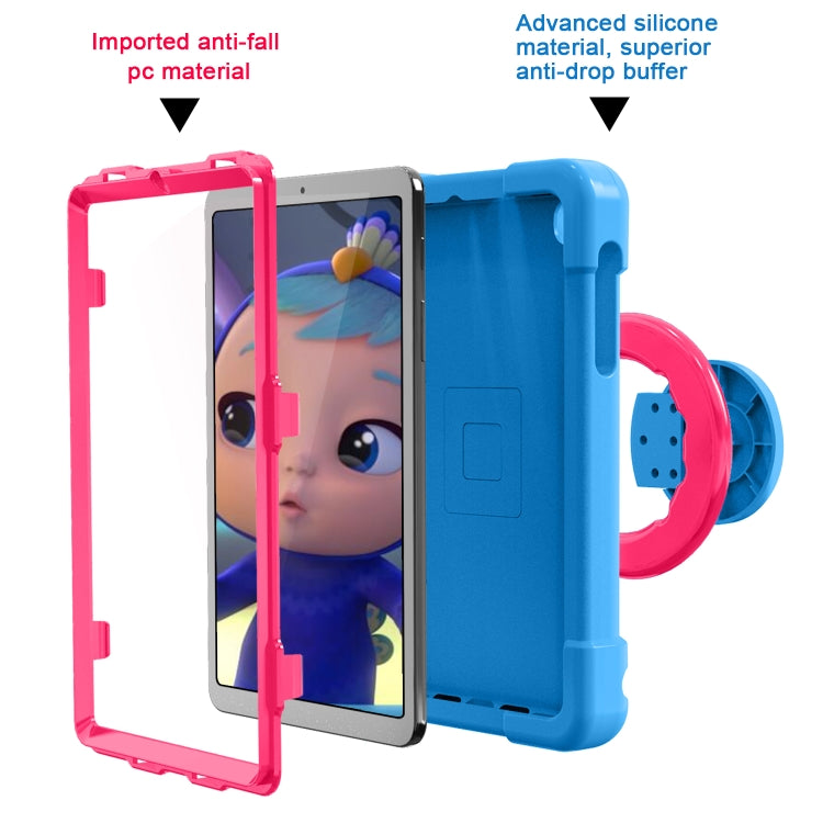 For Galaxy Tab A 8.4 (2020) T307 PC + Silicone Shockproof Combination Case with 360 Degree Rotating Holder & Handle
