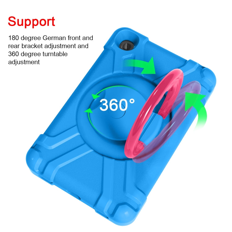 For Galaxy Tab A 8.4 (2020) T307 PC + Silicone Shockproof Combination Case with 360 Degree Rotating Holder & Handle