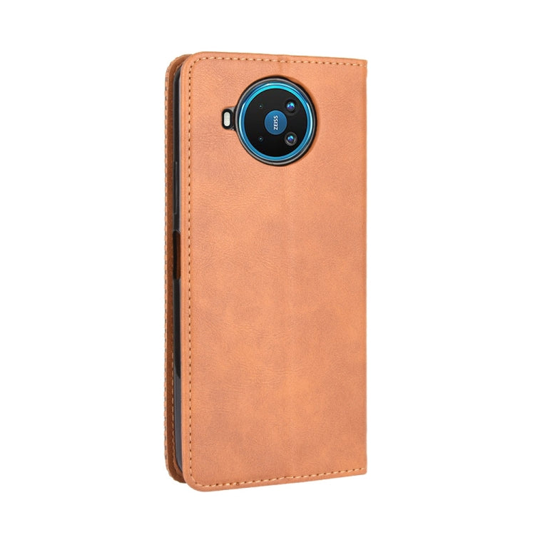 For Nokia 8.3 5G Magnetic Buckle Retro Crazy Horse Texture Horizontal Flip Leather Case  , with Holder & Card Slots & Photo Frame