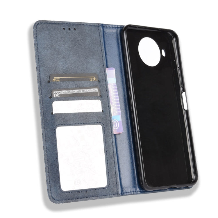 For Nokia 8.3 5G Magnetic Buckle Retro Crazy Horse Texture Horizontal Flip Leather Case  , with Holder & Card Slots & Photo Frame