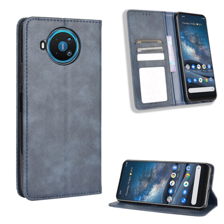 For Nokia 8.3 5G Magnetic Buckle Retro Crazy Horse Texture Horizontal Flip Leather Case  , with Holder & Card Slots & Photo Frame