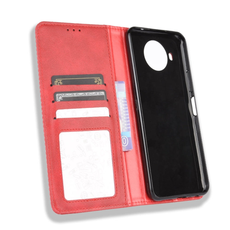 For Nokia 8.3 5G Magnetic Buckle Retro Crazy Horse Texture Horizontal Flip Leather Case  , with Holder & Card Slots & Photo Frame