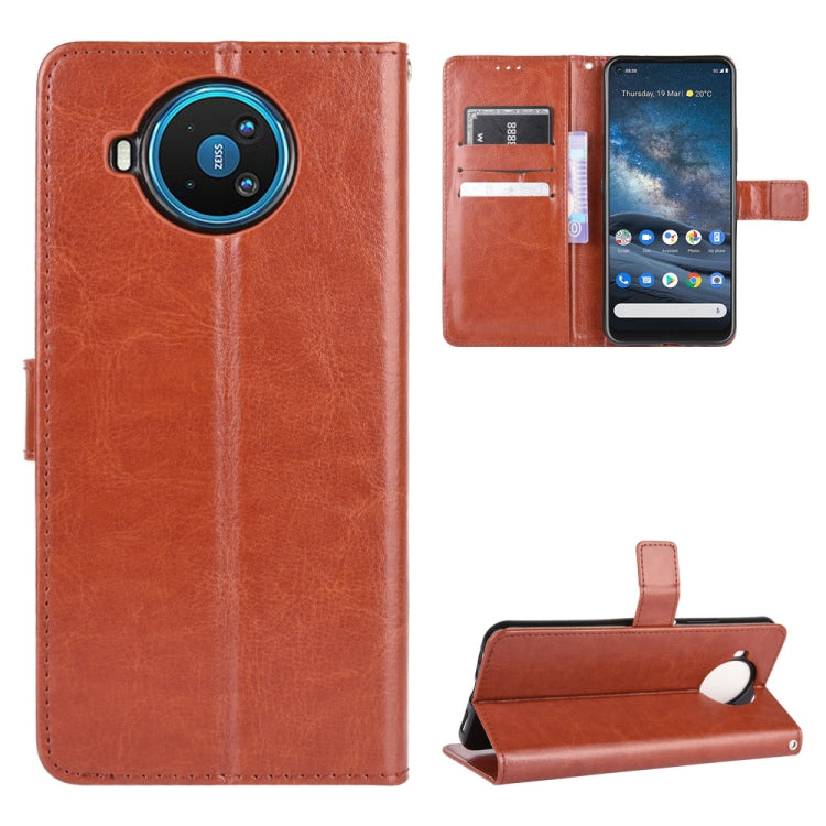 For Nokia 8.3 5G Retro Crazy Horse Texture Horizontal Flip Leather Case , with Holder & Card Slots & Photo Frame