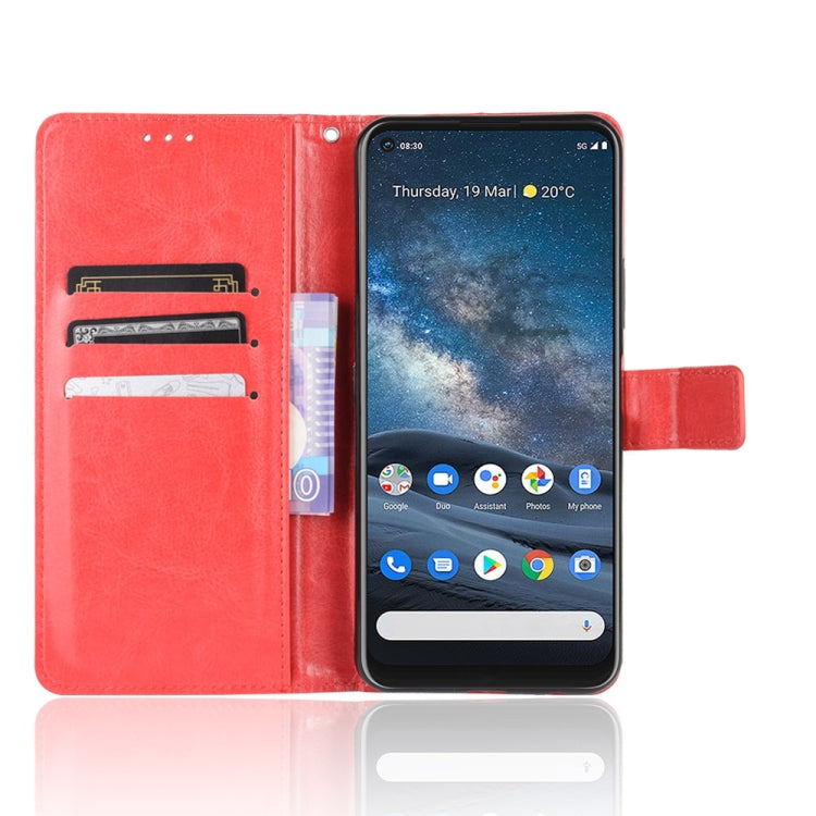 For Nokia 8.3 5G Retro Crazy Horse Texture Horizontal Flip Leather Case , with Holder & Card Slots & Photo Frame