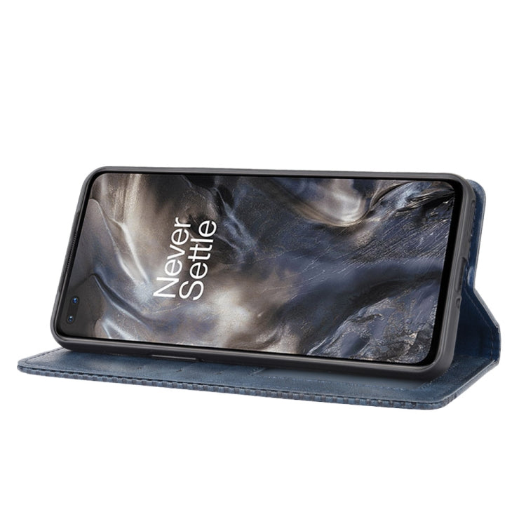 For OnePlus Nord Magnetic Buckle Retro Crazy Horse Texture Horizontal Flip Leather Case with Holder & Card Slots & Photo Frame