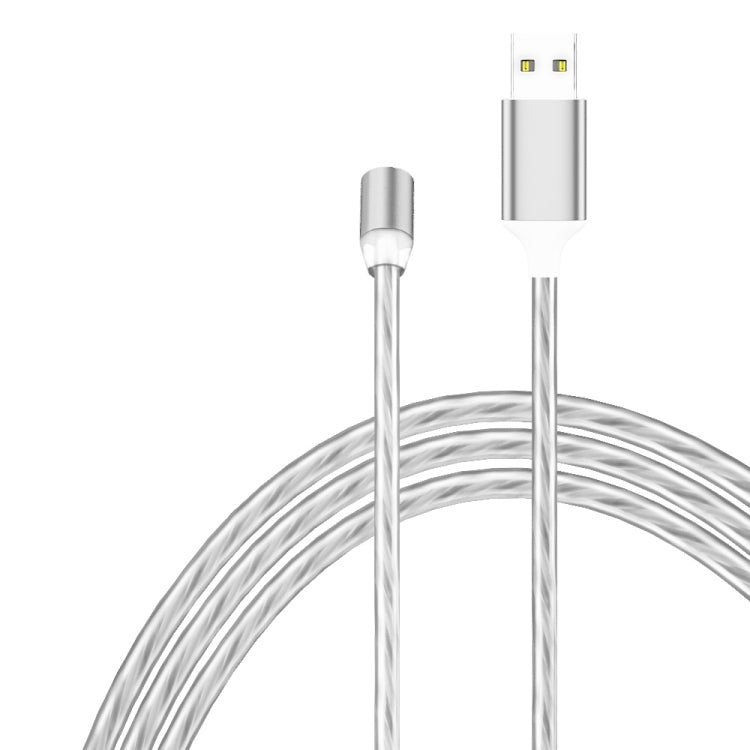 USB to Micro USB Magnetic Suction Colorful Streamer Mobile Phone Charging Cable, Length: 1m