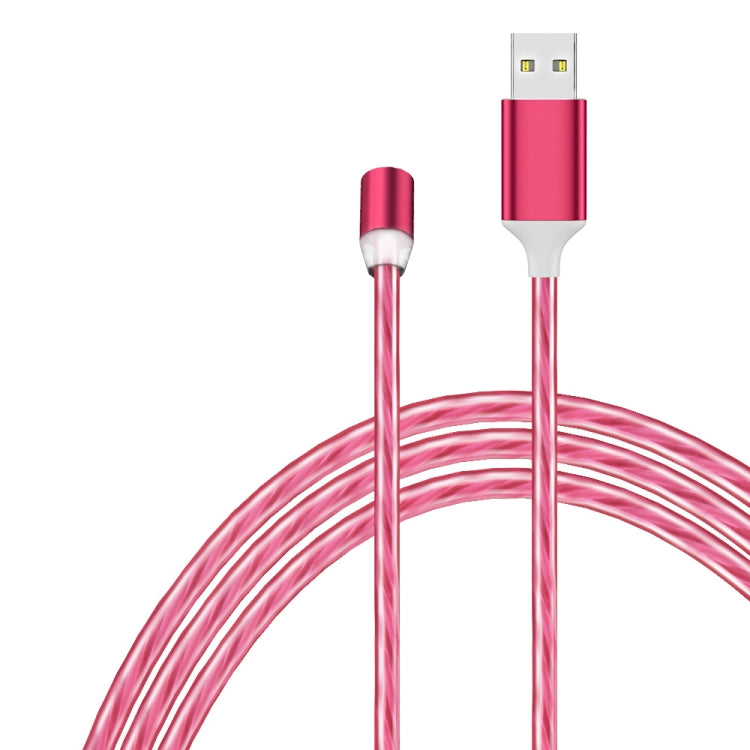USB to Micro USB Magnetic Suction Colorful Streamer Mobile Phone Charging Cable, Length: 1m