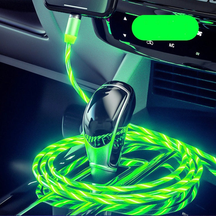 USB to Micro USB Magnetic Suction Colorful Streamer Mobile Phone Charging Cable, Length: 1m