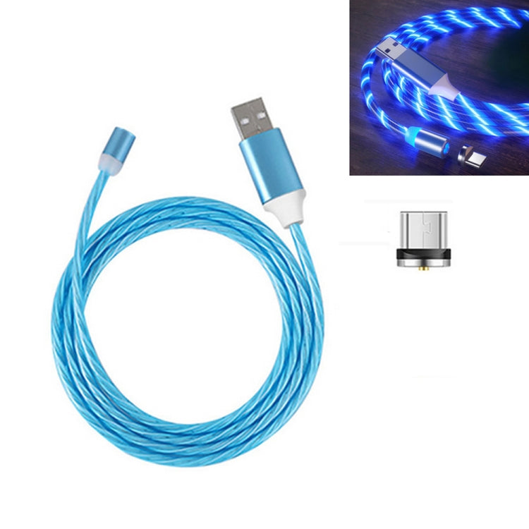 USB to Micro USB Magnetic Suction Colorful Streamer Mobile Phone Charging Cable, Length: 1m