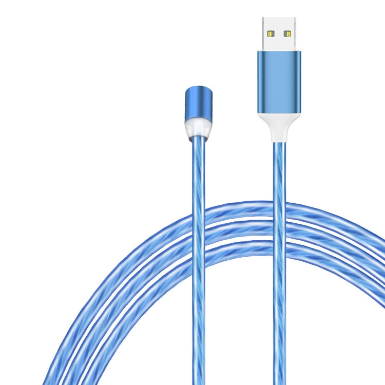 USB to Micro USB Magnetic Suction Colorful Streamer Mobile Phone Charging Cable, Length: 1m