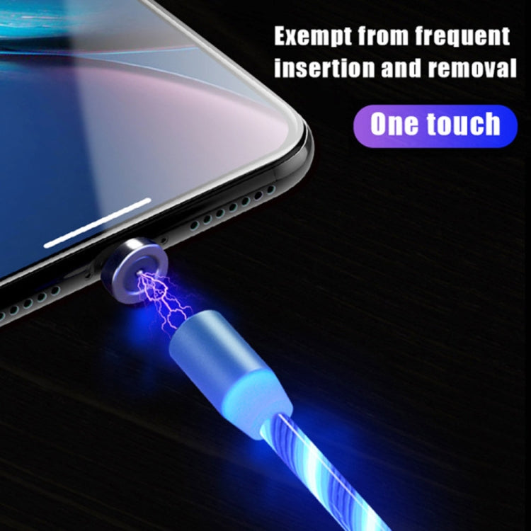 USB to Micro USB Magnetic Suction Colorful Streamer Mobile Phone Charging Cable, Length: 1m