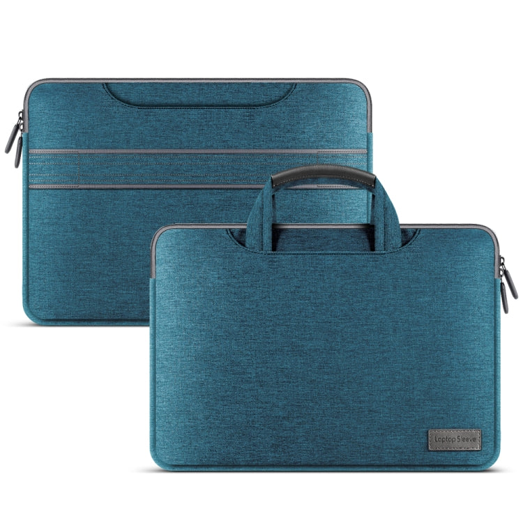 For 13-13.3 inch Oxford Cloth Portable Waterproof Protective Cover Double Zipper Briefcase Laptop Carrying Bag