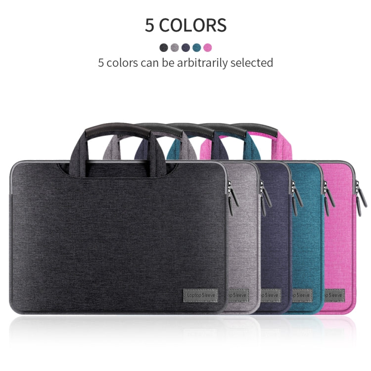 For 13-13.3 inch Oxford Cloth Portable Waterproof Protective Cover Double Zipper Briefcase Laptop Carrying Bag
