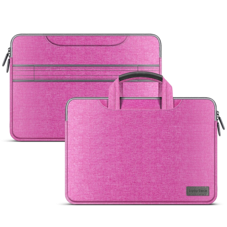 For 13-13.3 inch Oxford Cloth Portable Waterproof Protective Cover Double Zipper Briefcase Laptop Carrying Bag