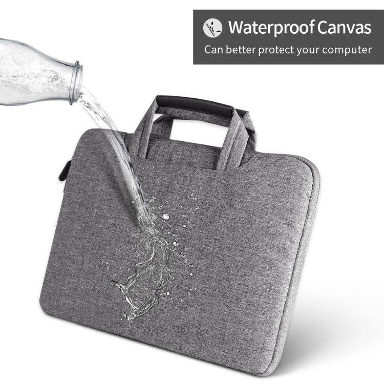 For 13-13.3 inch Oxford Cloth Portable Waterproof Protective Cover Double Zipper Briefcase Laptop Carrying Bag