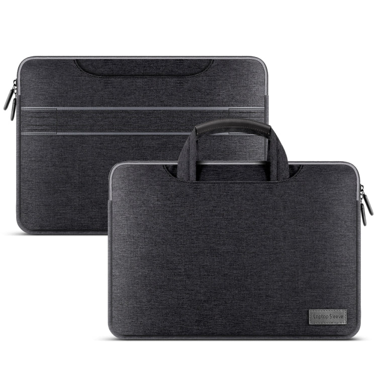 For 13-13.3 inch Oxford Cloth Portable Waterproof Protective Cover Double Zipper Briefcase Laptop Carrying Bag