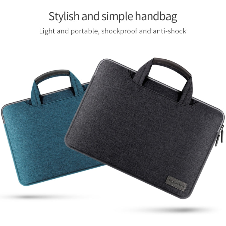 For 13-13.3 inch Oxford Cloth Portable Waterproof Protective Cover Double Zipper Briefcase Laptop Carrying Bag