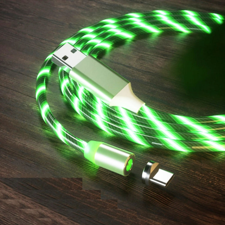 USB to Type-C / USB-C Magnetic Suction Colorful Streamer Mobile Phone Charging  Cable, Length: 1m
