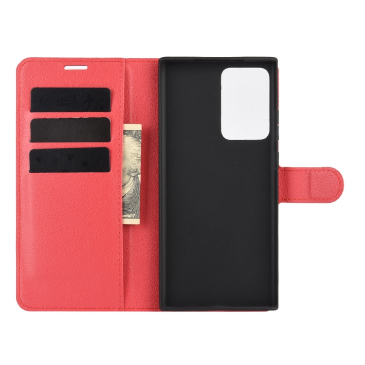 For Samsung Galaxy Note20 Ultra Litchi Texture Horizontal Flip Protective Case with Holder & Card Slots & Wallet
