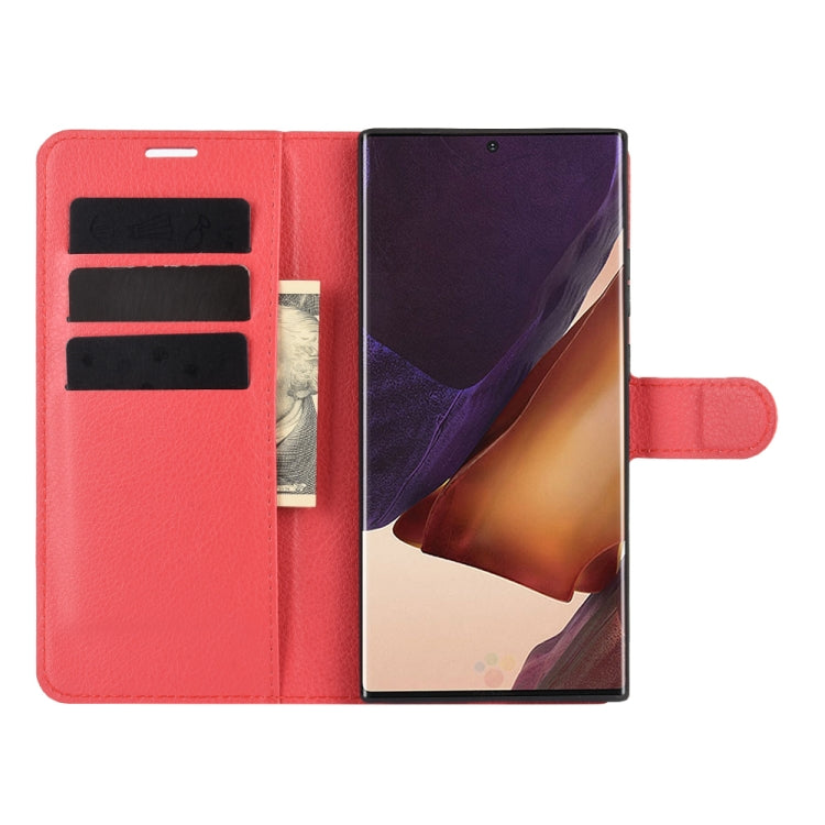 For Samsung Galaxy Note20 Ultra Litchi Texture Horizontal Flip Protective Case with Holder & Card Slots & Wallet