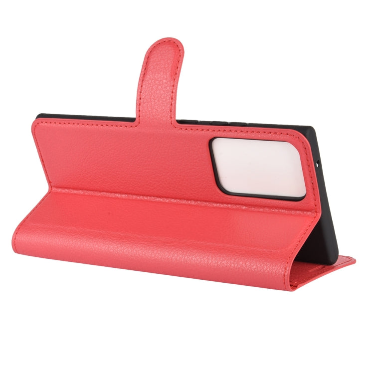 For Samsung Galaxy Note20 Ultra Litchi Texture Horizontal Flip Protective Case with Holder & Card Slots & Wallet