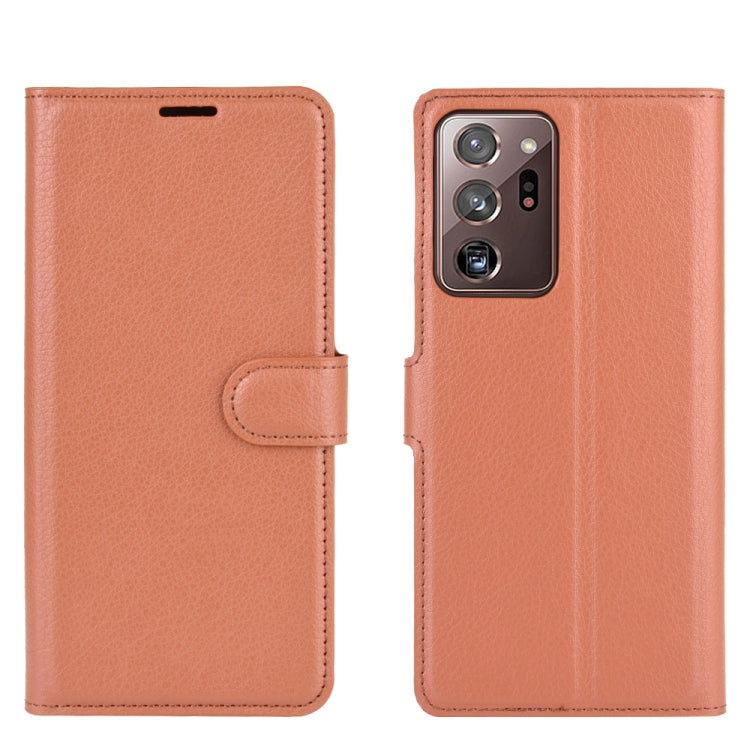 For Samsung Galaxy Note20 Ultra Litchi Texture Horizontal Flip Protective Case with Holder & Card Slots & Wallet