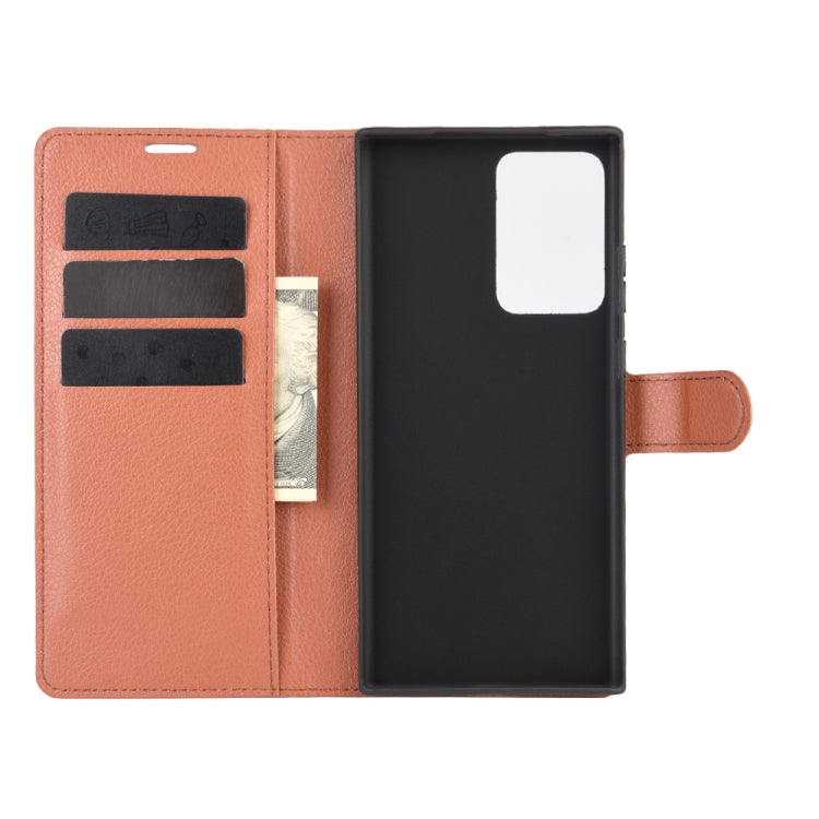 For Samsung Galaxy Note20 Ultra Litchi Texture Horizontal Flip Protective Case with Holder & Card Slots & Wallet