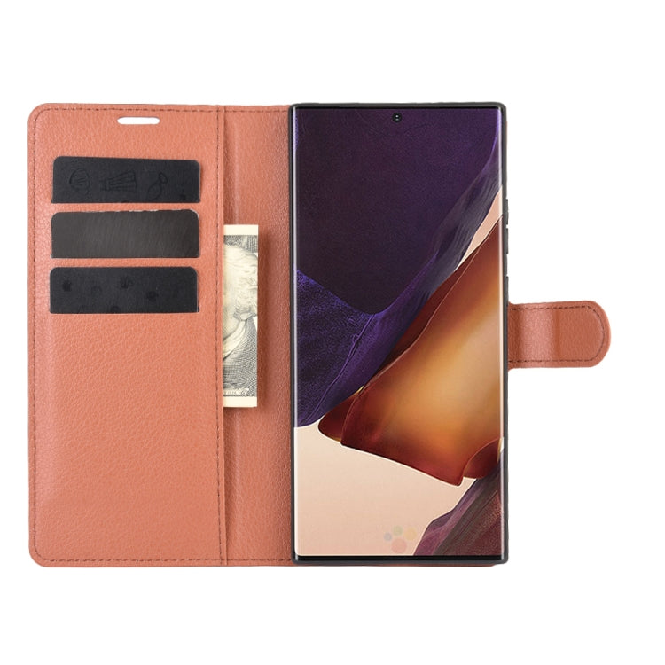 For Samsung Galaxy Note20 Ultra Litchi Texture Horizontal Flip Protective Case with Holder & Card Slots & Wallet
