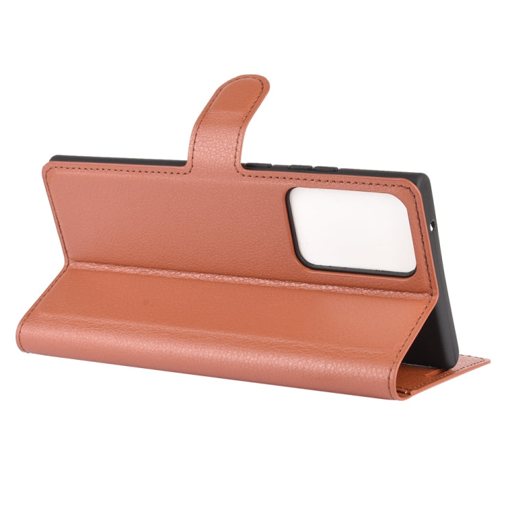 For Samsung Galaxy Note20 Ultra Litchi Texture Horizontal Flip Protective Case with Holder & Card Slots & Wallet