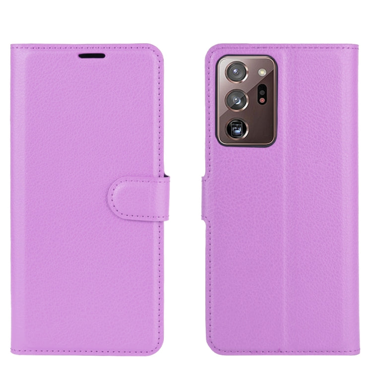 For Samsung Galaxy Note20 Ultra Litchi Texture Horizontal Flip Protective Case with Holder & Card Slots & Wallet