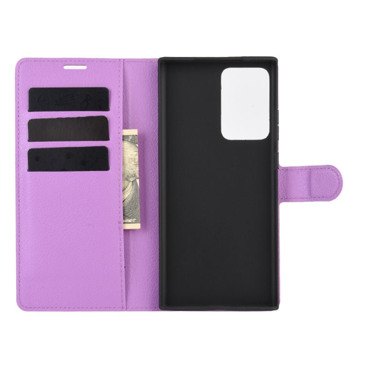 For Samsung Galaxy Note20 Ultra Litchi Texture Horizontal Flip Protective Case with Holder & Card Slots & Wallet