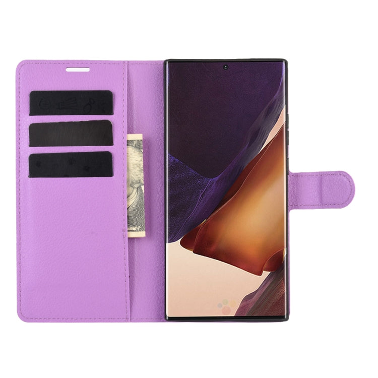 For Samsung Galaxy Note20 Ultra Litchi Texture Horizontal Flip Protective Case with Holder & Card Slots & Wallet