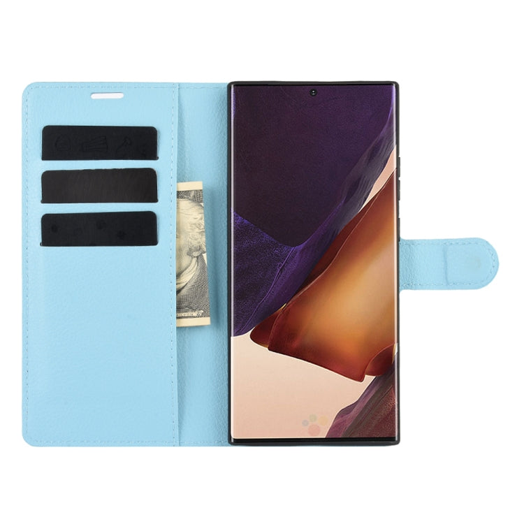 For Samsung Galaxy Note20 Ultra Litchi Texture Horizontal Flip Protective Case with Holder & Card Slots & Wallet