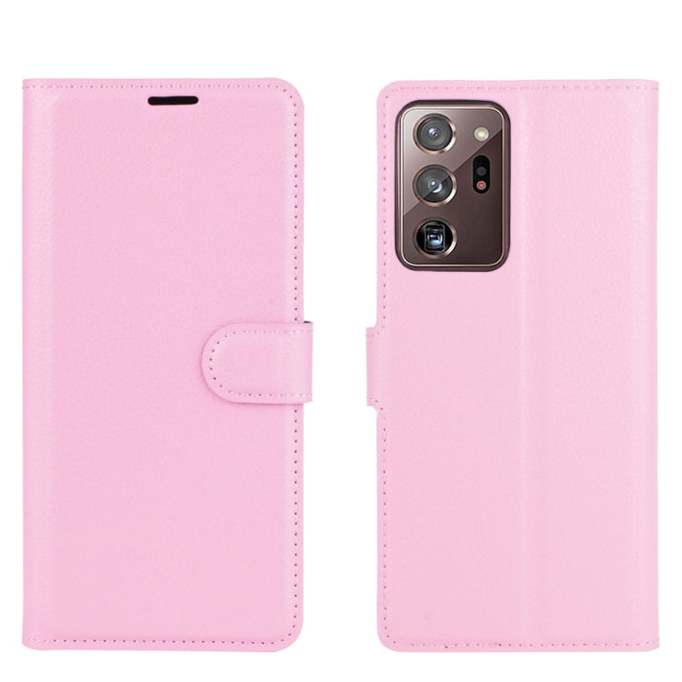 For Samsung Galaxy Note20 Ultra Litchi Texture Horizontal Flip Protective Case with Holder & Card Slots & Wallet