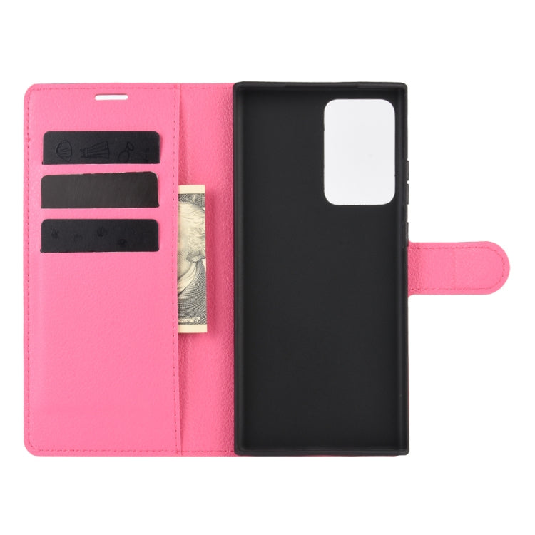 For Samsung Galaxy Note20 Ultra Litchi Texture Horizontal Flip Protective Case with Holder & Card Slots & Wallet