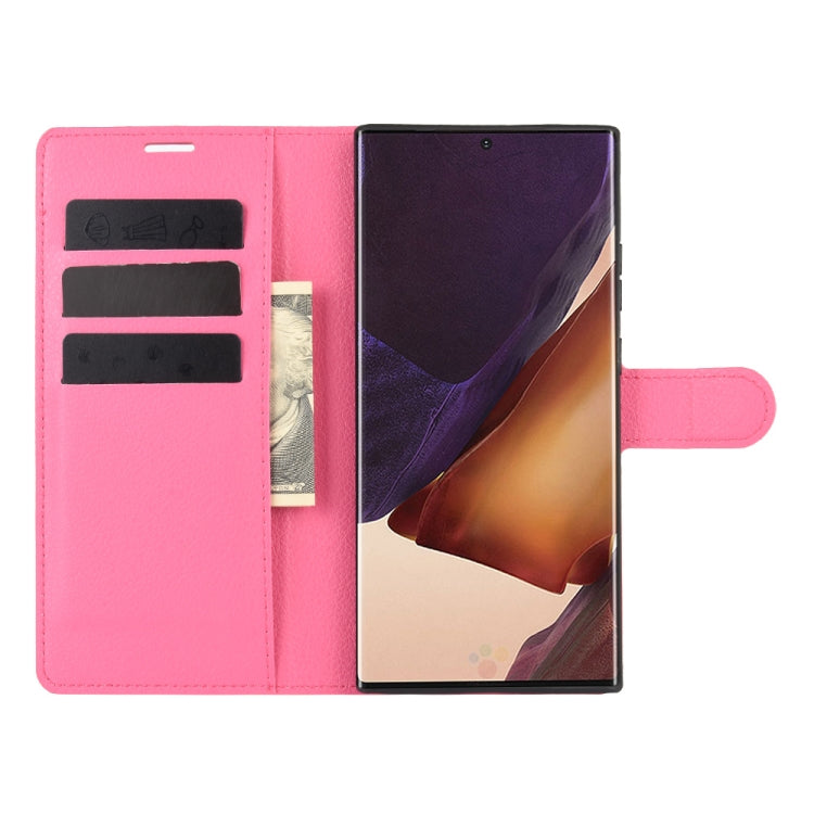 For Samsung Galaxy Note20 Ultra Litchi Texture Horizontal Flip Protective Case with Holder & Card Slots & Wallet