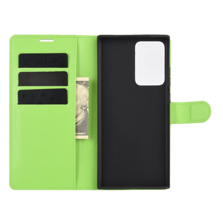 For Samsung Galaxy Note20 Ultra Litchi Texture Horizontal Flip Protective Case with Holder & Card Slots & Wallet