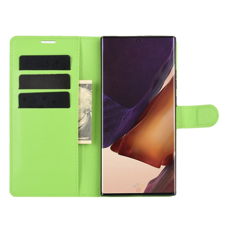 For Samsung Galaxy Note20 Ultra Litchi Texture Horizontal Flip Protective Case with Holder & Card Slots & Wallet